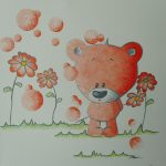 Teddy in rot 50x50 cm
